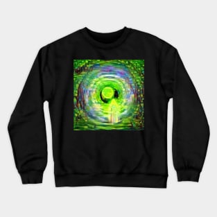 Monk in tunnel of clouds Crewneck Sweatshirt